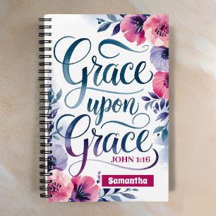 Gepersonaliseerde Grace Upon Grace Christelijk Dag Notitieboek