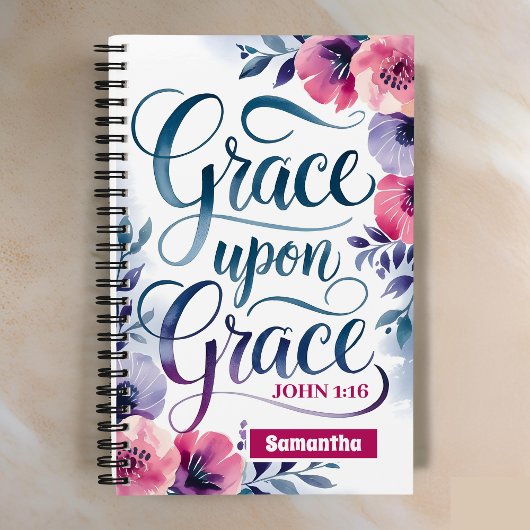 Gepersonaliseerde Grace Upon Grace Christelijk Dag Notitieboek