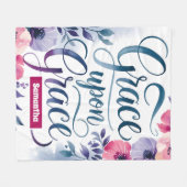 Gepersonaliseerde Grace Upon Grace Christelijk Fleece Deken (Voorkant (Horizontaal))