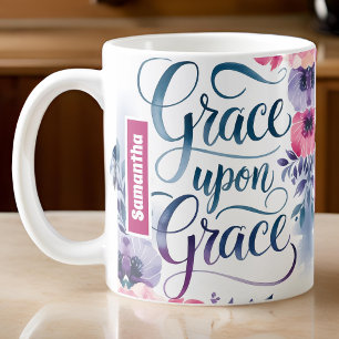 Gepersonaliseerde Grace Upon Grace Christelijk Koffiemok