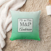 Gepersonaliseerde gradiënt groene weduwschap kussen (Deken)