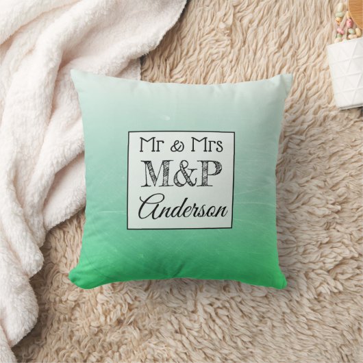 Gepersonaliseerde gradiënt groene weduwschap kussen (Deken)