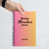 Gepersonaliseerde Gradient Morning Affirmations Jo Notitieboek