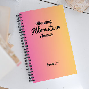 Gepersonaliseerde Gradient Morning Affirmations Jo Notitieboek