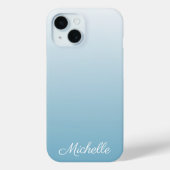 Gepersonaliseerde gradiënt ombre engel blauw Case-Mate iPhone case (Achterkant)