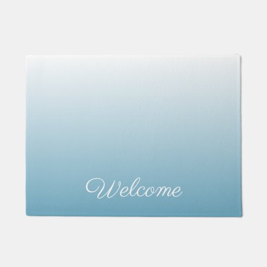 Gepersonaliseerde gradiënt ombre engel blauw deurmat (Voorkant)
