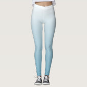 Gepersonaliseerde gradiënt ombre engel blauw leggings (Voorkant)