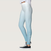 Gepersonaliseerde gradiënt ombre engel blauw leggings (Links)