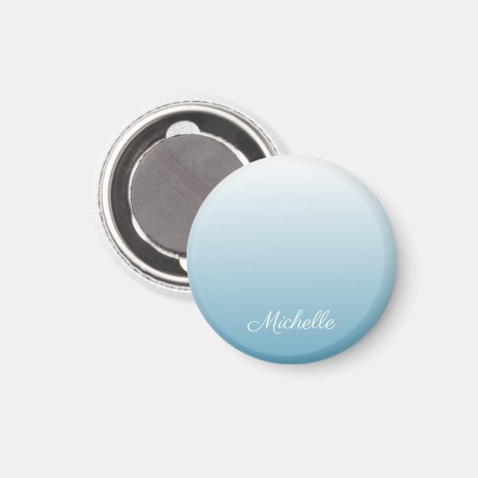 Gepersonaliseerde gradiënt ombre engel blauw magneet (Voorkant / Achterkant)