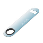 Gepersonaliseerde gradiënt ombre engel blauw speed flessenopener (Voorkant Gekanteld)