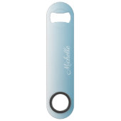 Gepersonaliseerde gradiënt ombre engel blauw speed flessenopener (Voorkant)