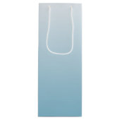 Gepersonaliseerde gradiënt ombre engel blauw wijn cadeautas (Voorkant)