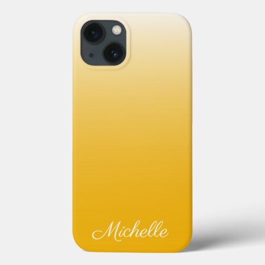 Gepersonaliseerde gradiënt ombre geel Hoesje-Mate Case-Mate iPhone Case (Achterkant)