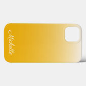 Gepersonaliseerde gradiënt ombre geel Hoesje-Mate Case-Mate iPhone Case (Achterkant (horizontaal))
