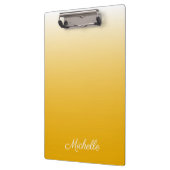 Gepersonaliseerde gradiënt ombre geel klembord (Links)