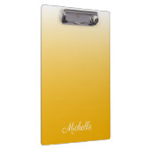 Gepersonaliseerde gradiënt ombre geel klembord (Rechts)