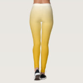 Gepersonaliseerde gradiënt ombre geel leggings (Achterkant)