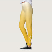 Gepersonaliseerde gradiënt ombre geel leggings (Links)