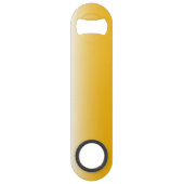 Gepersonaliseerde gradiënt ombre geel speed flessenopener (Achterkant)