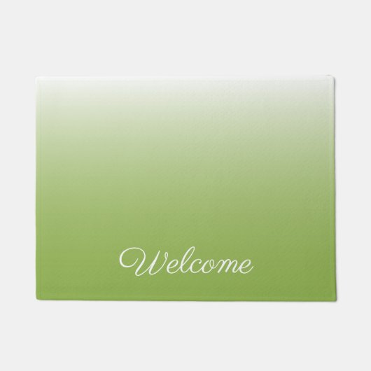 Gepersonaliseerde gradiënt ombre greenery green deurmat (Voorkant)