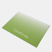 Gepersonaliseerde gradiënt ombre greenery green deurmat (Schuin)