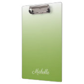 Gepersonaliseerde gradiënt ombre greenery green klembord (Links)