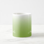 Gepersonaliseerde gradiënt ombre greenery green koffiemok (Center)