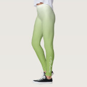 Gepersonaliseerde gradiënt ombre greenery green leggings (Links)