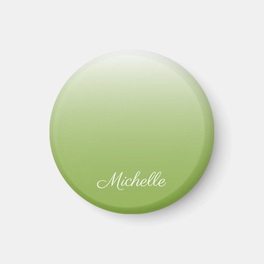 Gepersonaliseerde gradiënt ombre greenery green magneet (Voorkant)