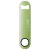 Gepersonaliseerde gradiënt ombre greenery green speed flessenopener (Voorkant)