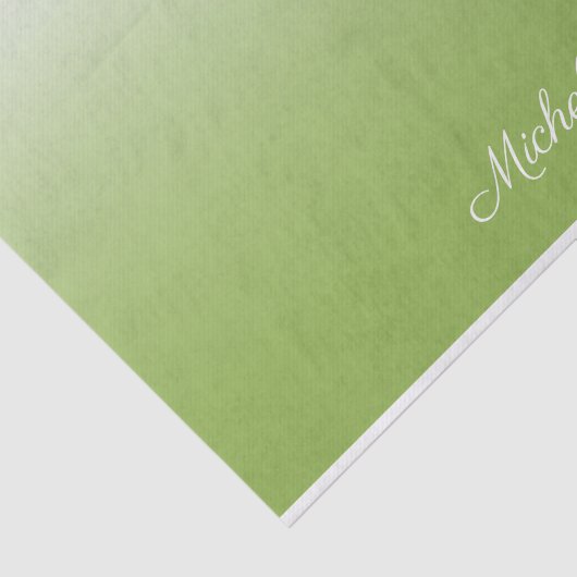 Gepersonaliseerde gradiënt ombre greenery green tissuepapier (Detail)
