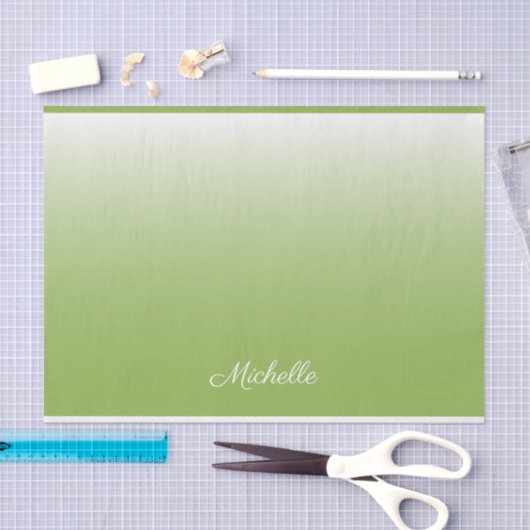 Gepersonaliseerde gradiënt ombre greenery green tissuepapier (Craft)