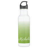 Gepersonaliseerde gradiënt ombre greenery green waterfles  (Voorkant)