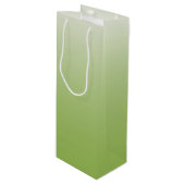Gepersonaliseerde gradiënt ombre greenery green wijn cadeautas (Voorkant Gekanteld)