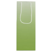 Gepersonaliseerde gradiënt ombre greenery green wijn cadeautas (Voorkant)