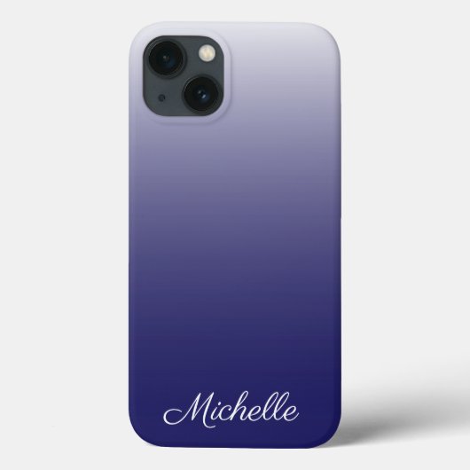 Gepersonaliseerde gradiënt ombre marvy blue Hoesje (Achterkant)