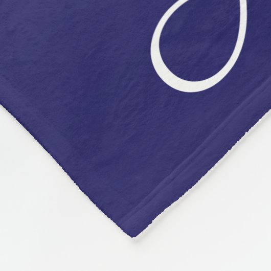 Gepersonaliseerde gradiënt ombre navy blue fleece deken (Hoek)