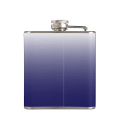 Gepersonaliseerde gradiënt ombre navy blue heupfles (Achterkant)