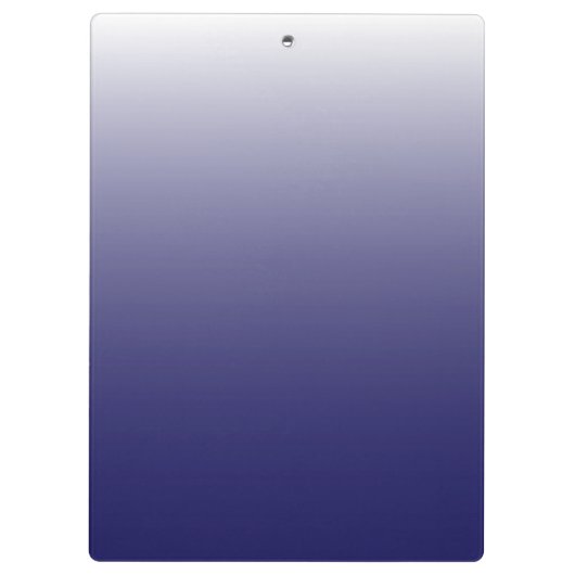 Gepersonaliseerde gradiënt ombre navy blue klembord (Achterkant)