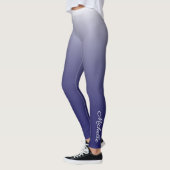 Gepersonaliseerde gradiënt ombre navy blue leggings (Links)