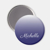 Gepersonaliseerde gradiënt ombre navy blue magneet (Voorkant / Achterkant)