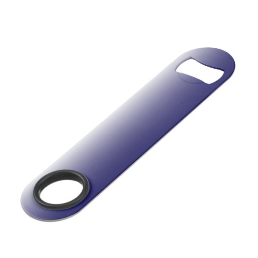 Gepersonaliseerde gradiënt ombre navy blue speed flessenopener (Achterkant Gekanteld)