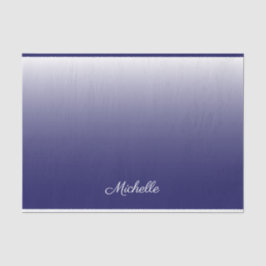 Gepersonaliseerde gradiënt ombre navy blue tissuepapier