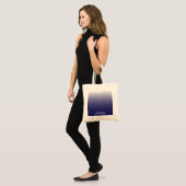 Gepersonaliseerde gradiënt ombre navy blue tote bag (Voorkant (model))