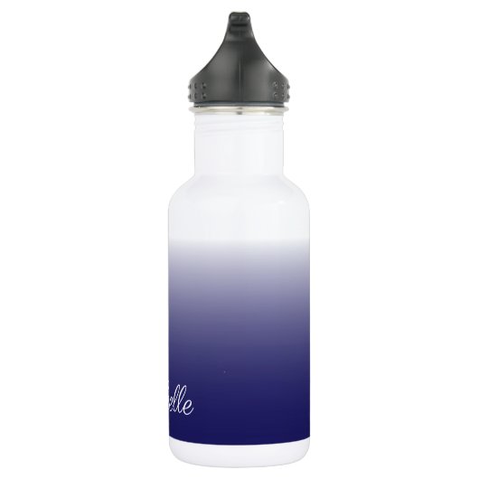Gepersonaliseerde gradiënt ombre navy blue waterfles  (Rechts)