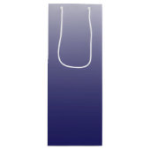 Gepersonaliseerde gradiënt ombre navy blue wijn cadeautas (Voorkant)