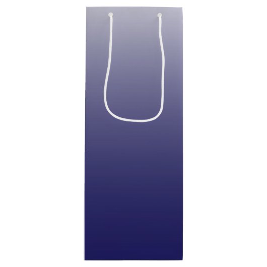 Gepersonaliseerde gradiënt ombre navy blue wijn cadeautas (Voorkant)