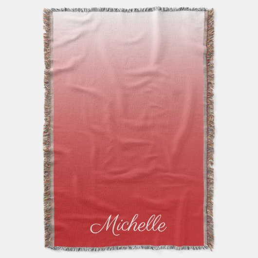 Gepersonaliseerde gradiënt ombre red deken (Voorkant Verticaal)