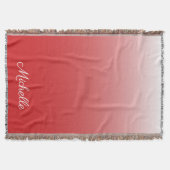 Gepersonaliseerde gradiënt ombre red deken (Voorkant)