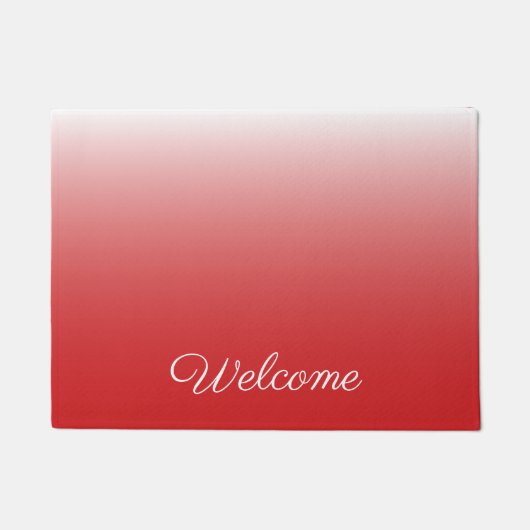Gepersonaliseerde gradiënt ombre red deurmat (Voorkant)